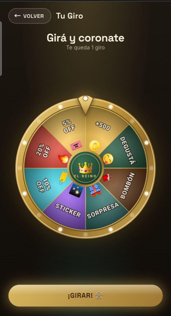 La ruleta del Reino con premios y descuentos